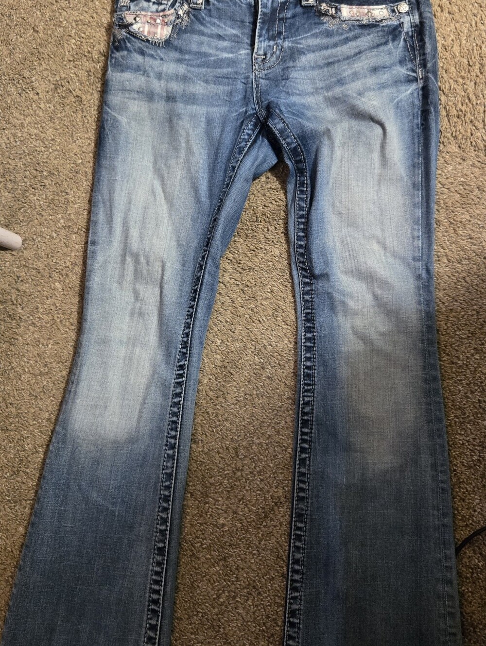 Miss Me Flared Jeans with Subtle Fading
